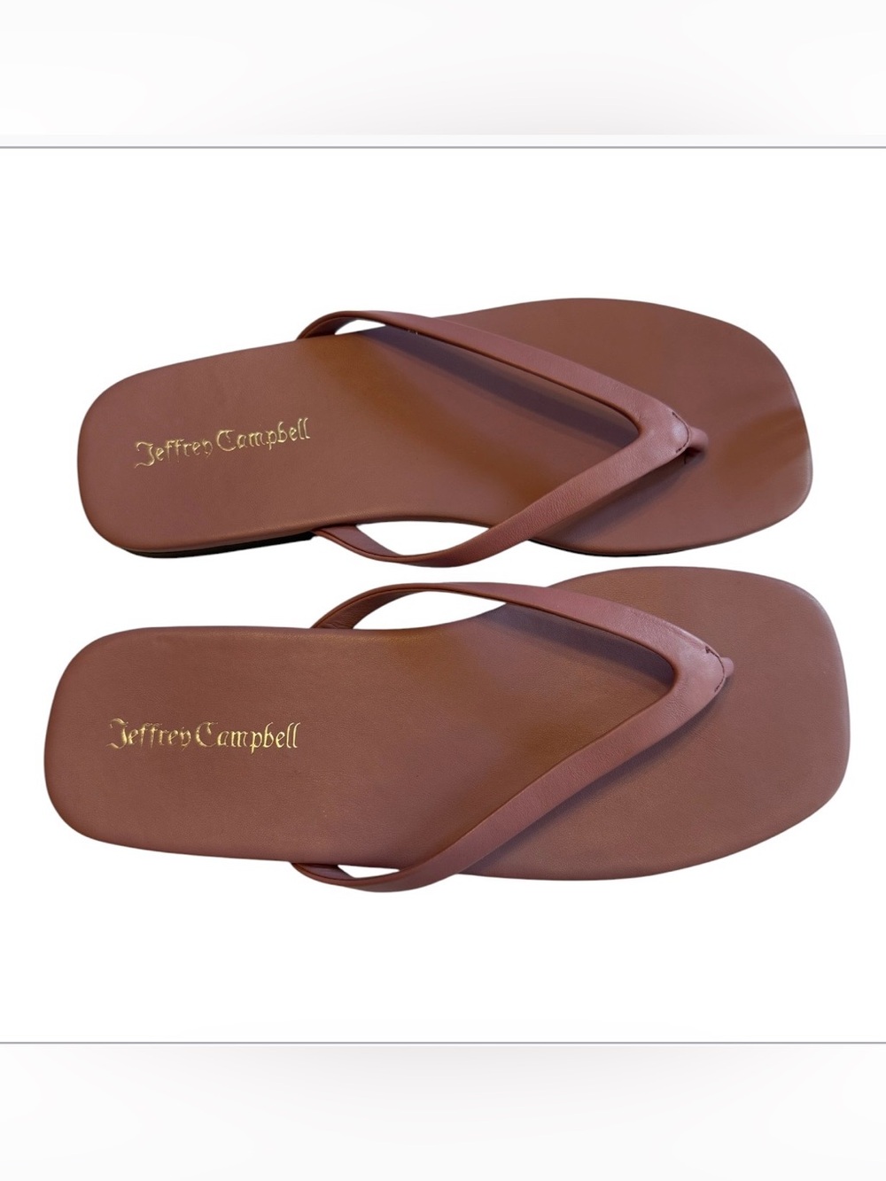 Jeffrey Campbell Kierra Thong Sandals Mauve Pink Square Toe Size 10